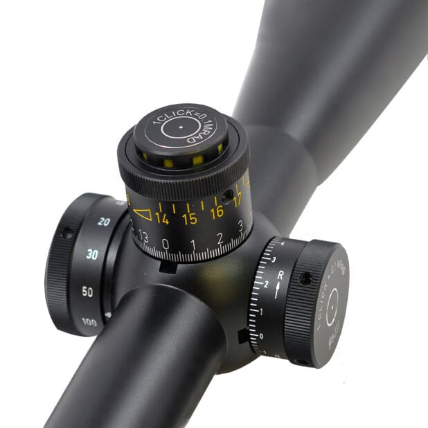 Schmidt Bender PM II 5-25x56 L/P DT LRR-Mil .1 mrad CW Black Riflescope 677-911-41C-94-67