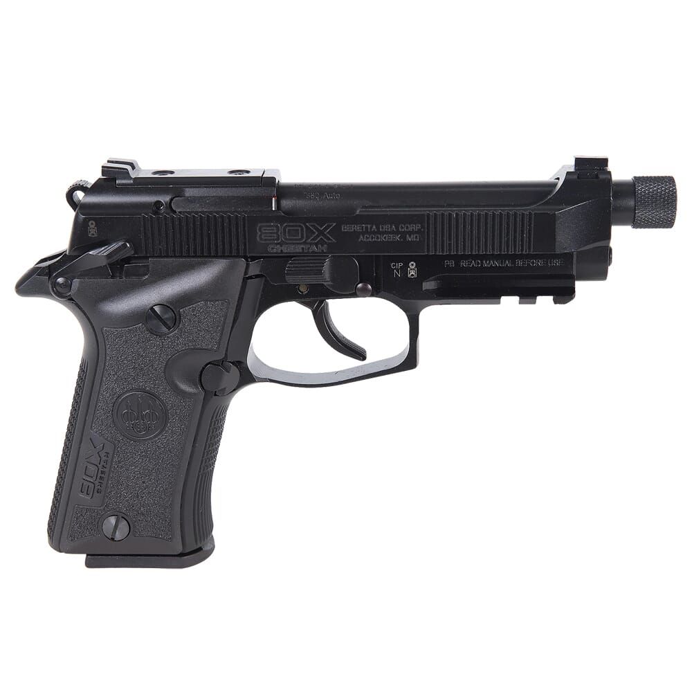 Beretta 80X Cheetah Tactical Urban .380 ACP 4.4" Bbl Black SA/DA 10rd Pistol w/Threaded Barrel J80XTU10