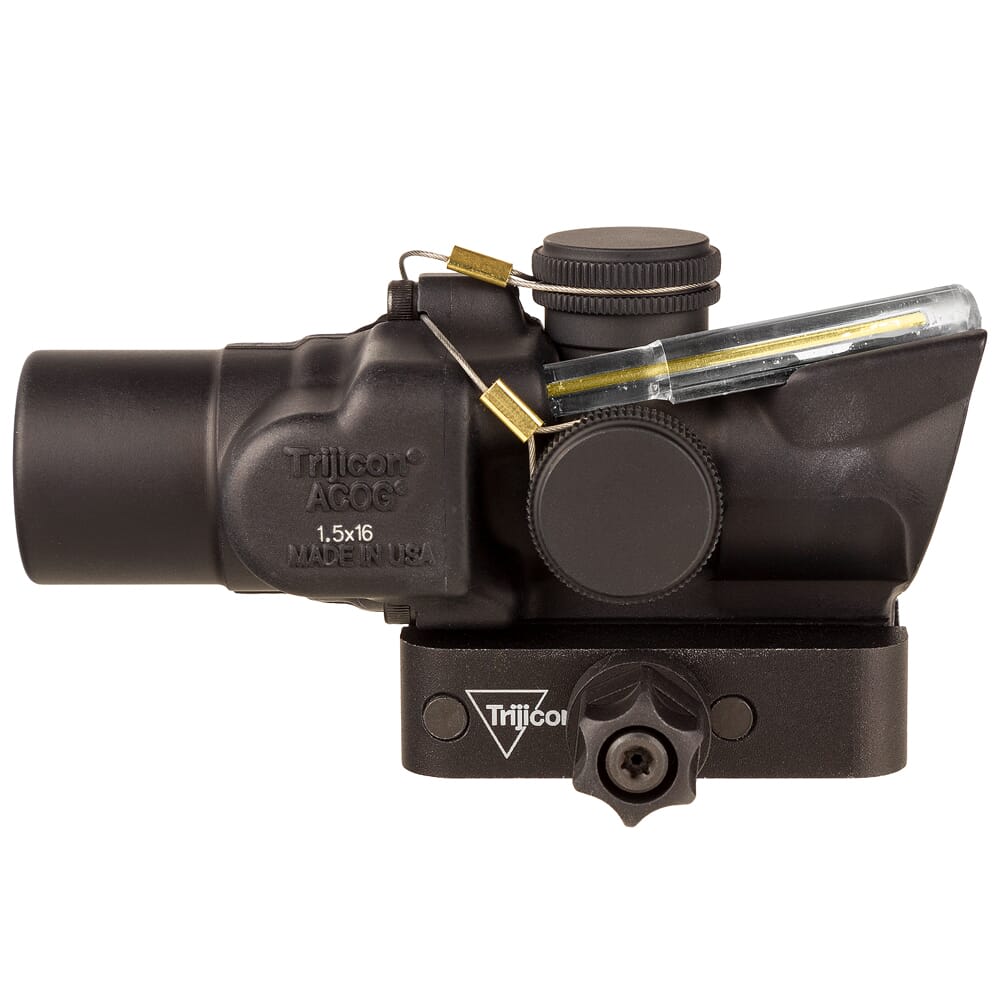 Trijicon ACOG 1.5x16S Low Height Dual Illum Amber Ring/2 MOA Center Dot Riflescope w/Q-LOC Mount TA44-C-400332