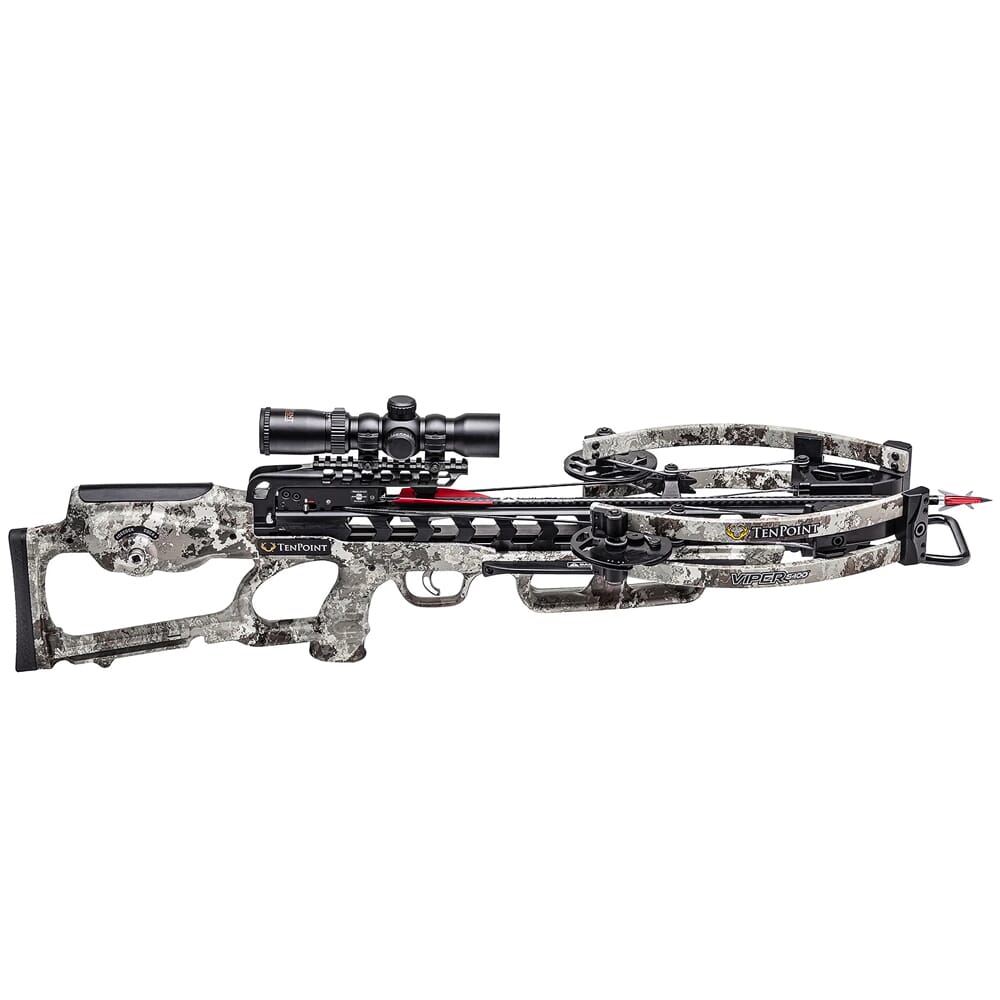 TenPoint Viper S400 REFURBISHED Crossbow w/ACUslide, RangeMaster Pro Scope, Tech Quiver, & 3 EVO-X 16 Arrows RF-CB20015-6819