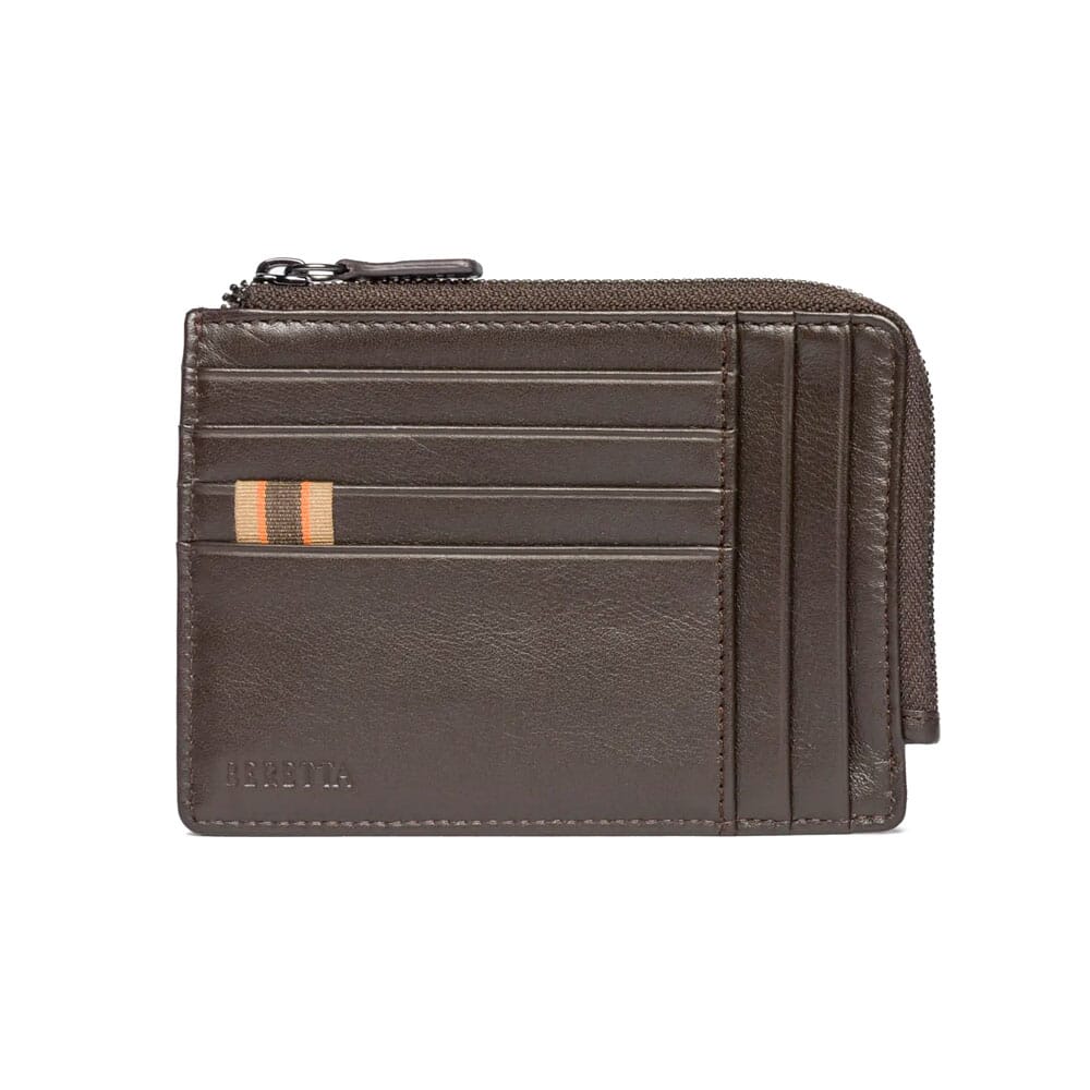 Beretta Brown Credit Card Zippered Holder PP061L01260089UNI