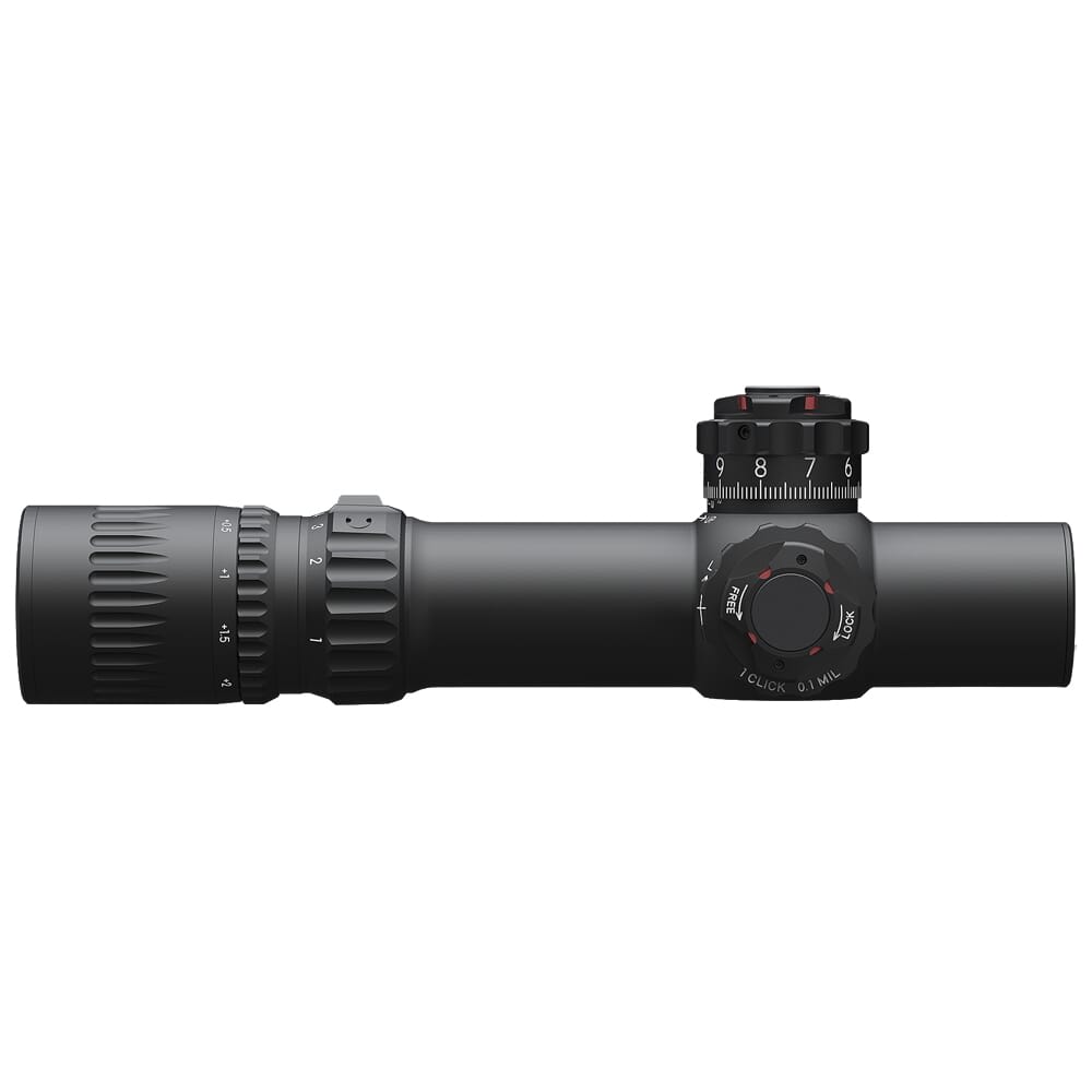 March Compact Tactical Shorty Gen II 1-10x24mm FFP FMC-1 Reticle 0.1MIL 6Level Illum Riflescope w/Shuriken Dial Lock D10SV24FIMLX-FMC-1