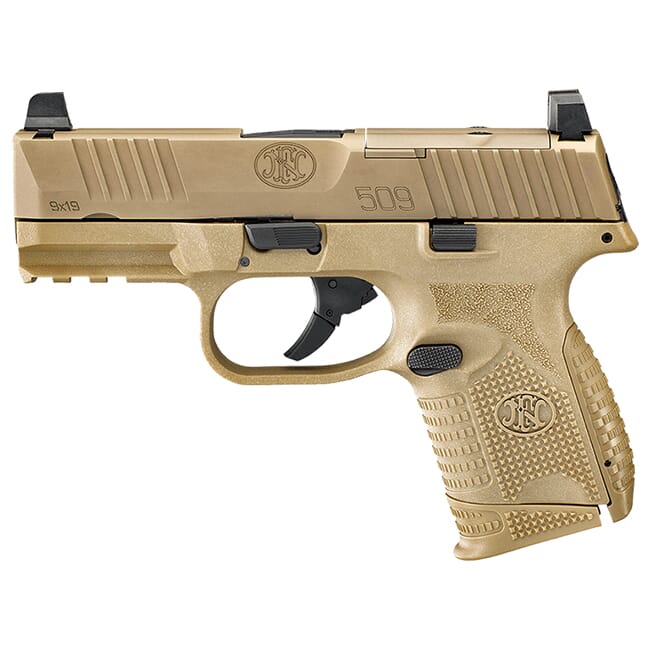 FN 509 Compact MRD 9mm NMS FDE/FDE Pistol w/ (2) 10Rd Mags 66-100575
