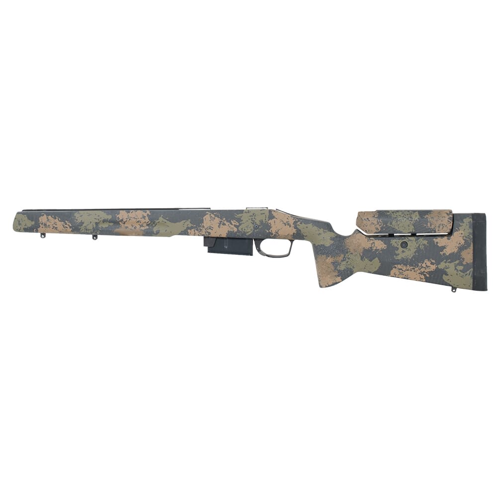 Manners Elite Carbon T6A Rem 700 SA DBM #7 Contour Adj Cheek - 2 front studs - Black Forest