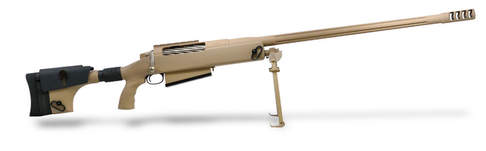 McMillan RH Tac 50 BMG 29" barrel Tan with bipod and one mag