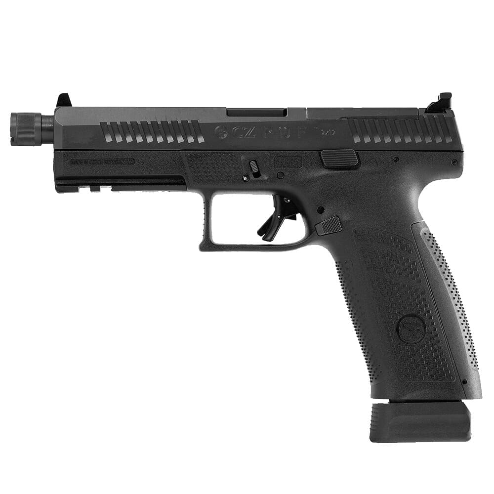 CZ-USA P-10 F Optic/Suppressor-Ready 9mm 1/2x28 21rd Blk Handgun w/ RMR Co-Witness Sights, (3) Back Straps & Rev Mag Catch 91556
