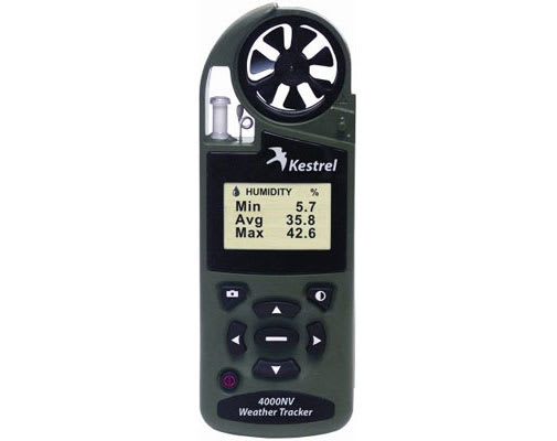 Kestrel 4000NV Weather & Environmental Meter w/Datalogging + NV Backlight Dark Grey 0840NVOLV 0840NVOLV