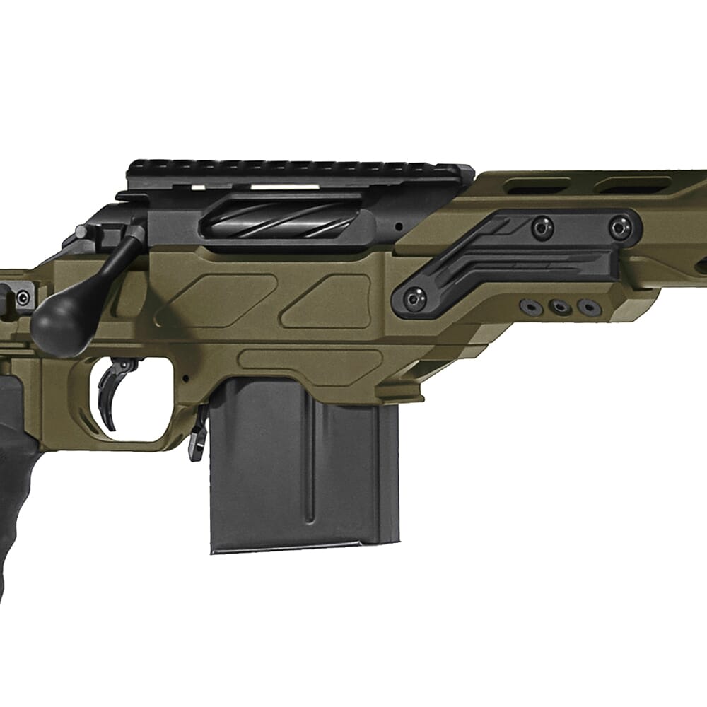 Cadex Defense R7 Lite Comp M-LOK M-LOK, 6.5 Creedmoor, 24" Hybrid Green/Black Rifle CDXR7-LCP-6.5-24-HOD-FT