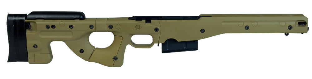 AICS Stock 1.5 Dark Earth .338 Fixed Stock - Long Action