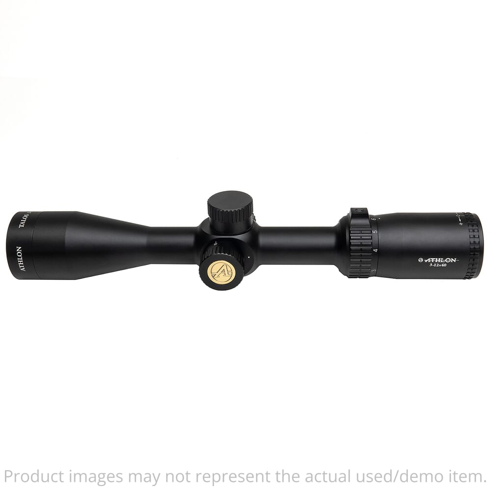 Athlon USED Talos 3-12x40mm Capped Side Focus 1" SFP MIL Riflescope 215004 - No Box, Light Ring Marks UA5655