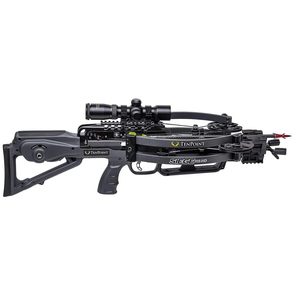 TenPoint Siege RS410 Crossbow w/ACUslide, RangeMaster Pro Scope, Graph Gry CB21012-1819