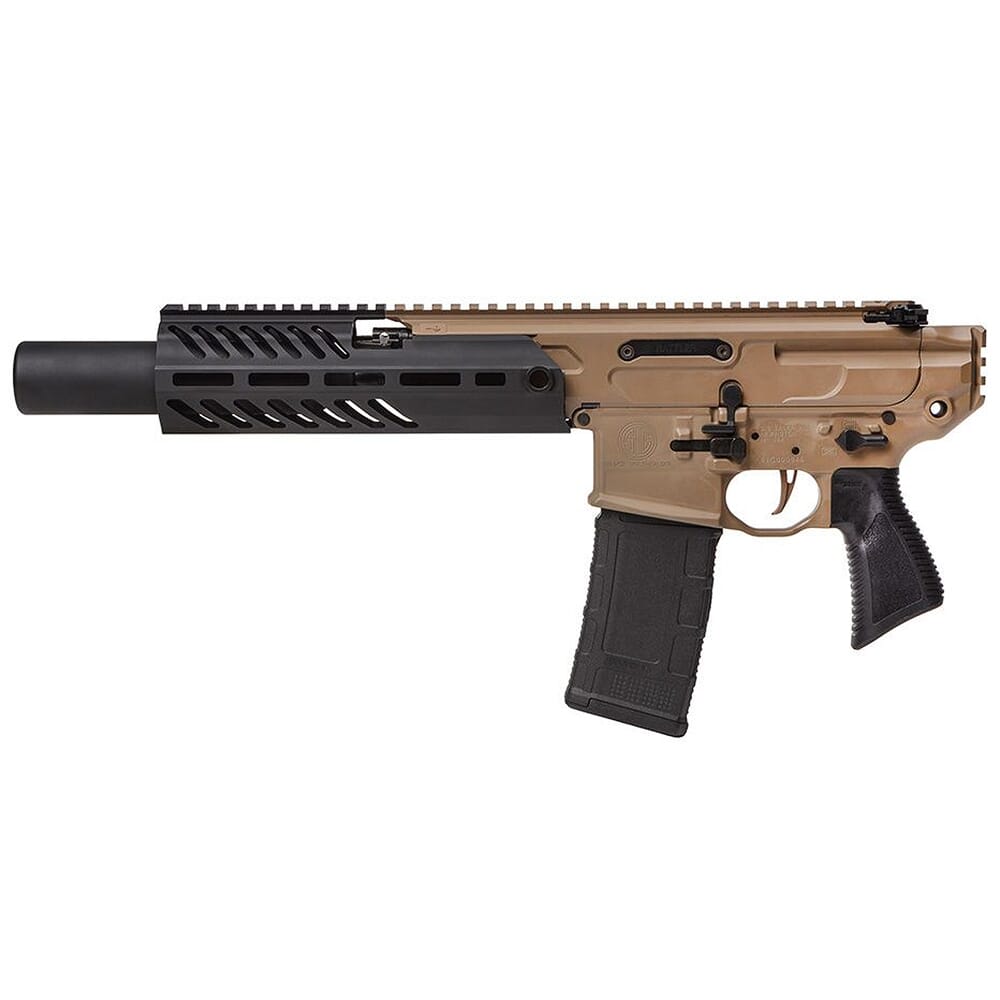 Sig Sauer MCX Rattler Canebrake 300 Blk 5.5" 1:5" Bbl Blk/Coy Semi Pistol w/ SD-MLOK Handguard, Inert Trainer, & (1) 30rd Mag No Brace PMCX-300B-5B-TA