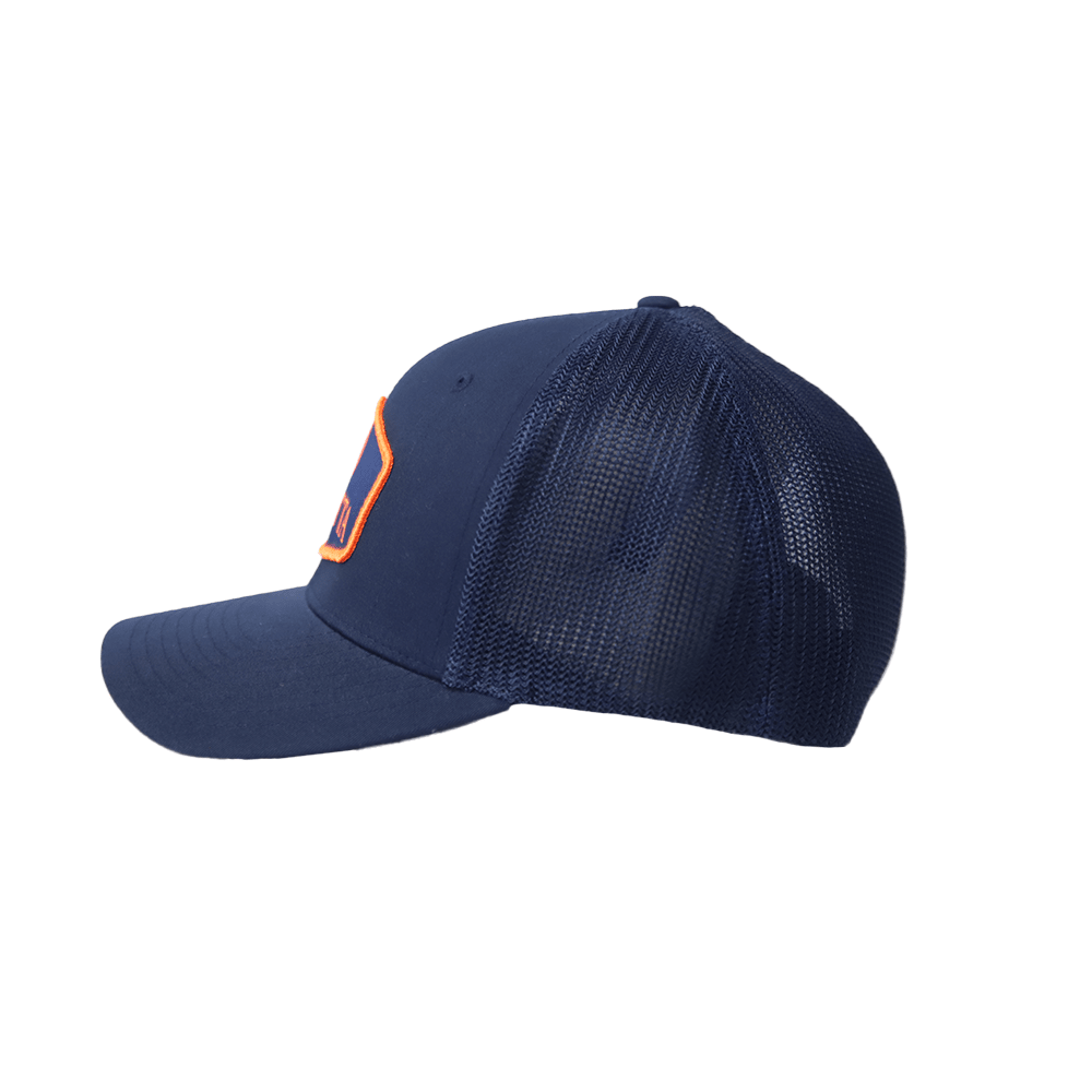 Beretta TKAD FlexFit Trucker Hat Navy/Blaze Orange Medium BC026T1675030SM