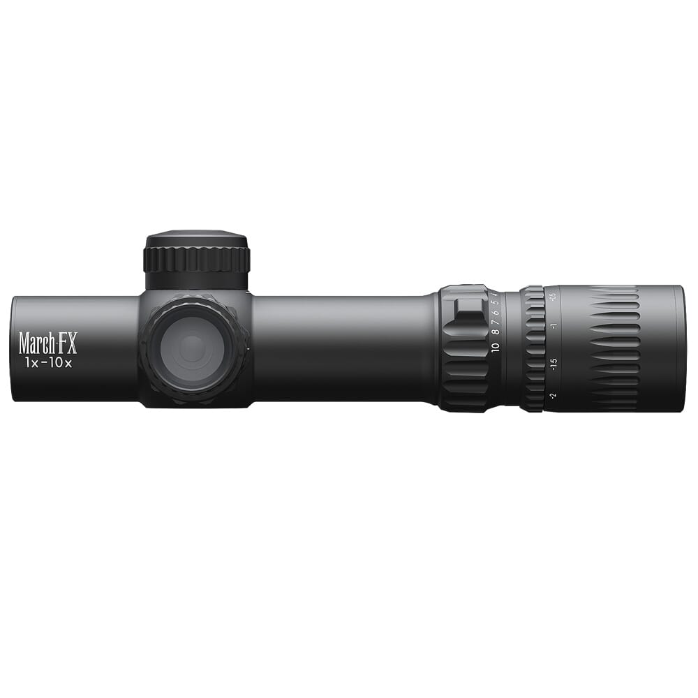 March FX Shorty 1-10x24mm FFP DR-TR1FB Reticle 0.1MIL 6Level Illum Riflescope D10SV24FDIMLN34-DR-TR1FB