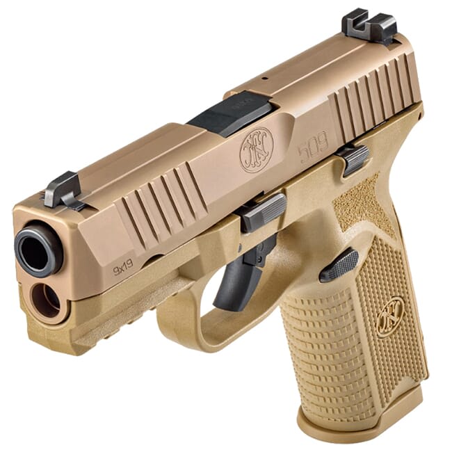 FN 509, 9mm NMS FDE/FDE 4" Bbl Pistol w/ (2) 10RD Mags 66-100490