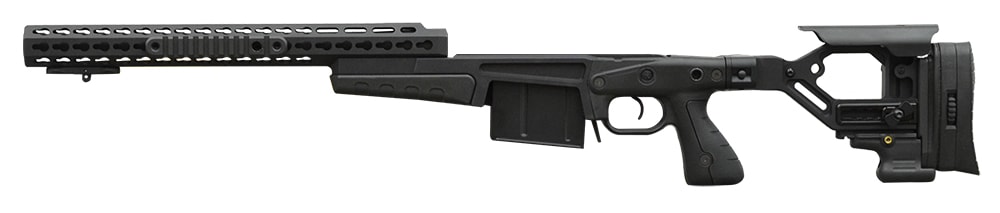 Remington 700P 5R 300 Win Mag with Accuracy International AX Chassis - 16" forend tube BLACK