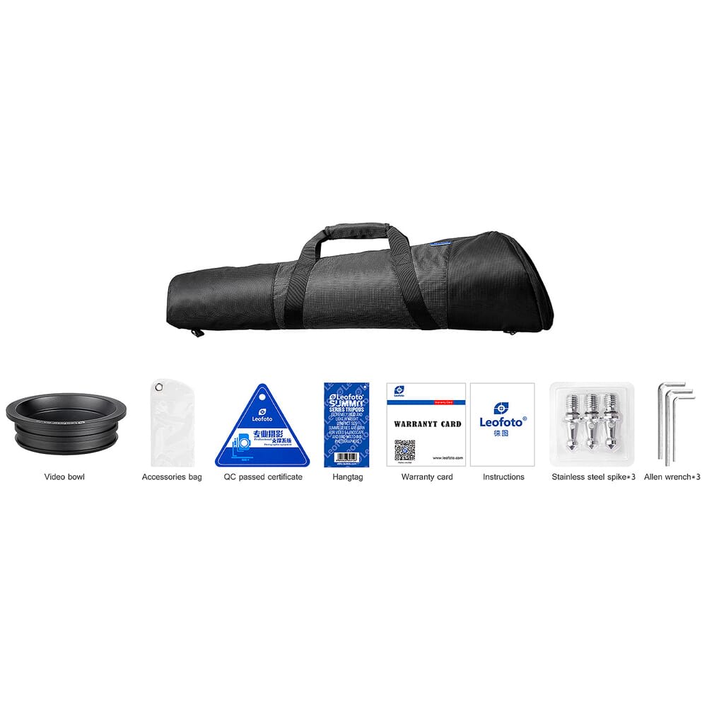 Leofoto LM Series LM-365C Tripod w/75mm Video Bowl & Bag LM-365C