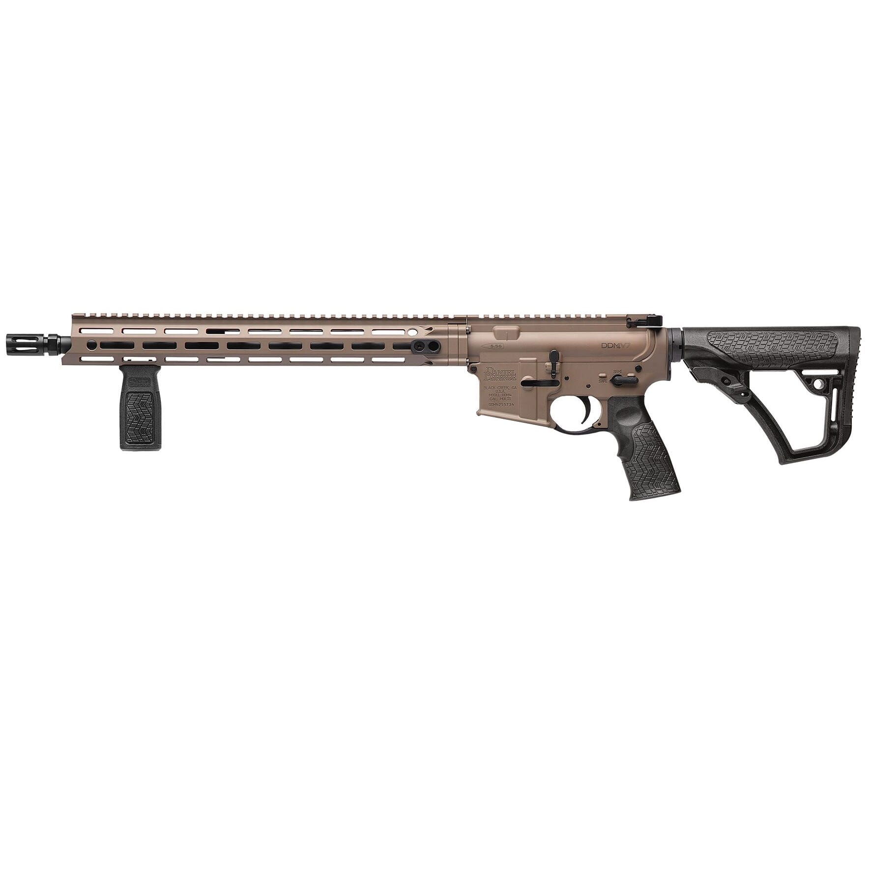 Daniel Defense DDM4 V7 5.56mm NATO 16" 1:7" Bbl Flat Dark Earth (No Mag) Rifle 02-128-10290-067