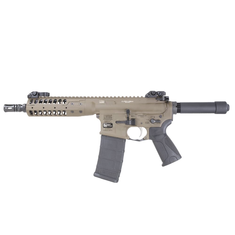 LWRC IC-PSD 5.56mm NATO 8.5" 1:7" 1/2x28 Bbl Patriot Brown Personal Security Detail Pistol ICPSDPR5PBC8
