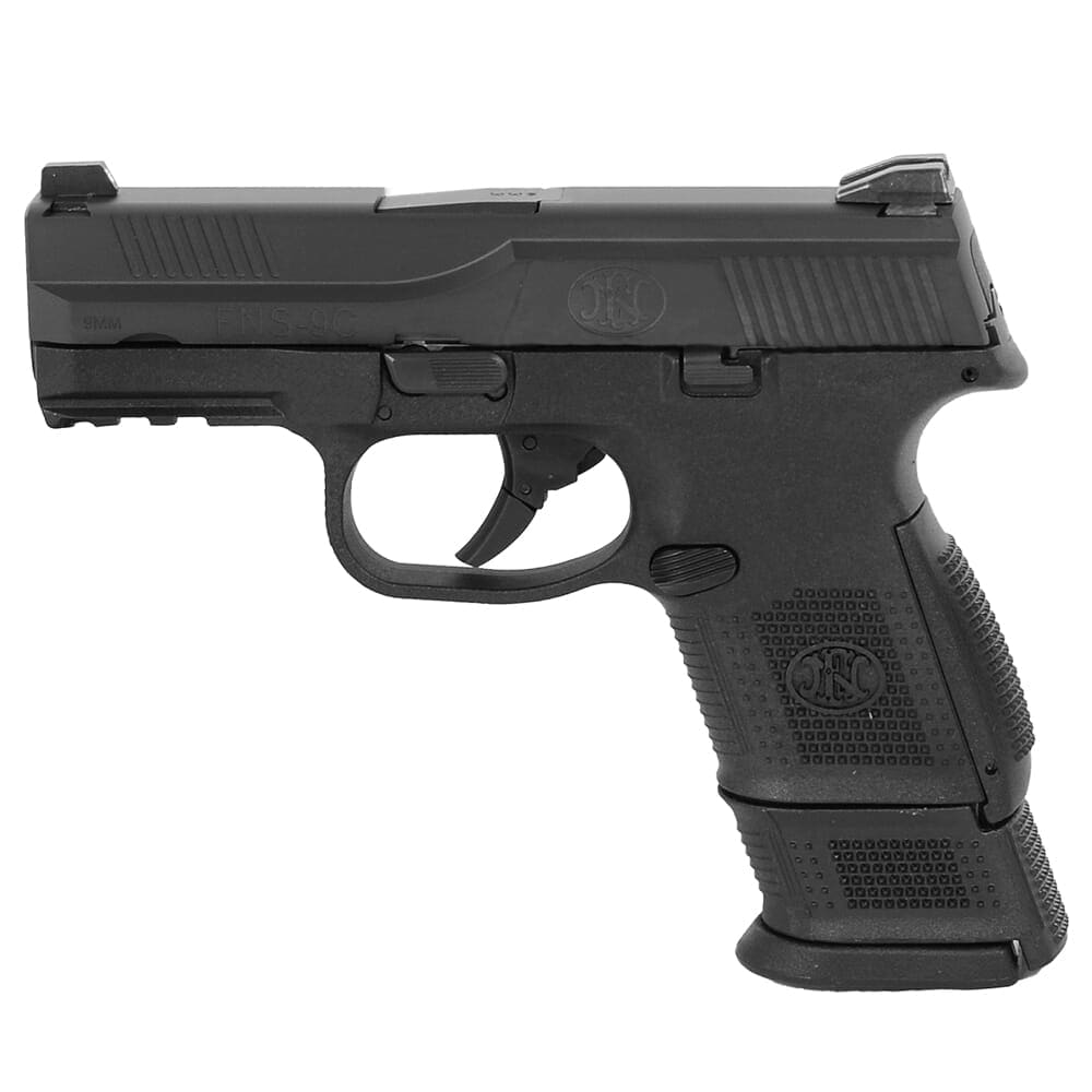 FN FNS-9 Compact 9mm NMS BLK/BLK Pistol with (2) 12-Rnd (1) 17-Rnd Night Sight 66792