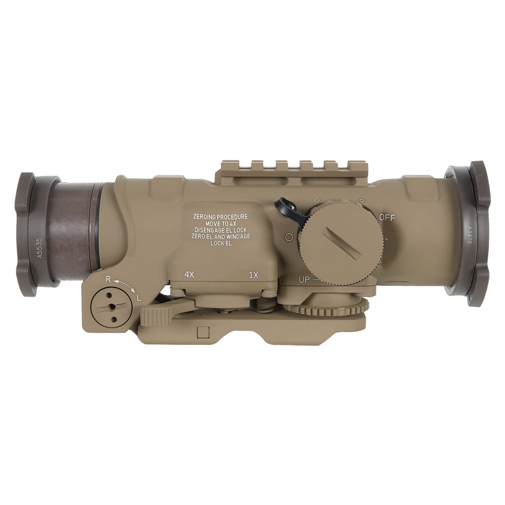 Elcan SpecterDR 1x/4x 7.62 BDC FDE Scope w/Flip Covers, ARD & A.R.M.S. Levers DFOV4-T265-C20