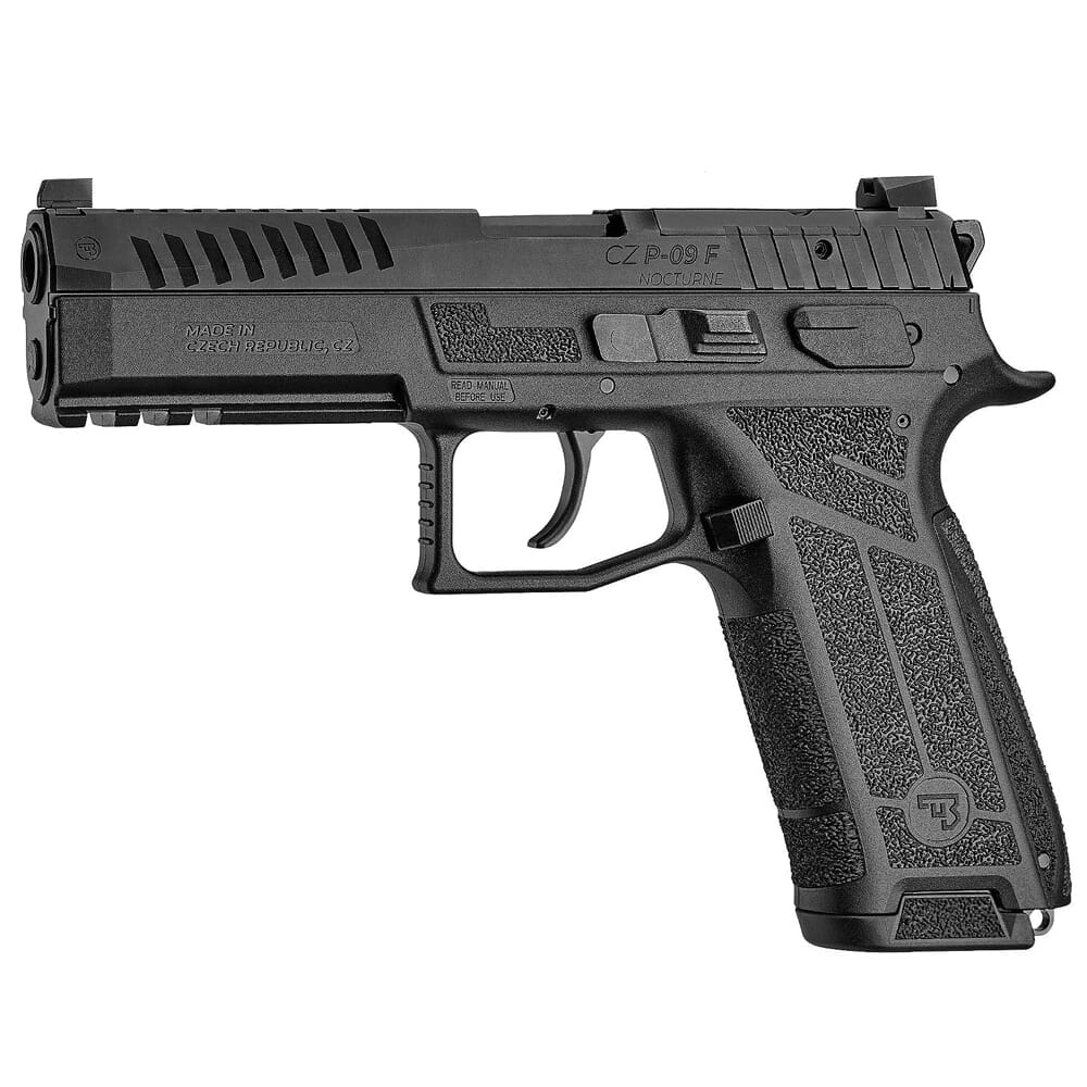 CZ-USA P-09 F Nocturne 9mm 4.53" Bbl Optics Ready 19rd Full-Sized Handgun 91670