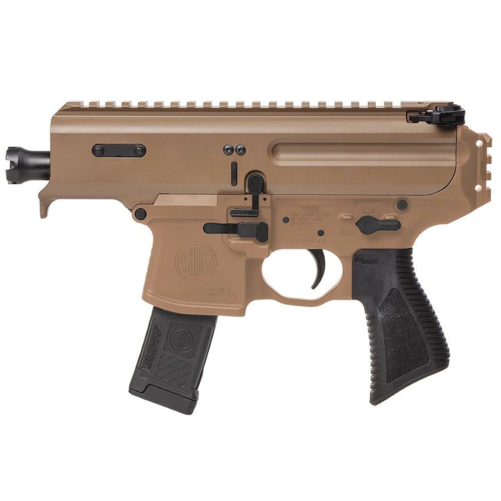 Sig Sauer MPX Copperhead 9mm 3.5" 1:10" Bbl Semi Pistol w/ Integrated Flash Hider, PDW Pistol Grip, & (1) 20rd Poly Mag No Brace PMPX-3B-CH-NB