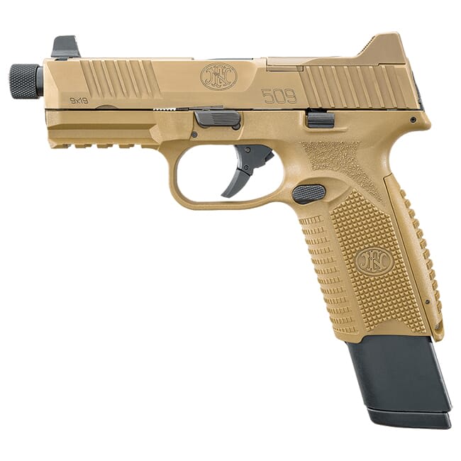 FN 509 Tactical 9mm NMS FDE/FDE NS (1) 17rd Mag (2) 24rd Mag - Optics Ready 66-100373