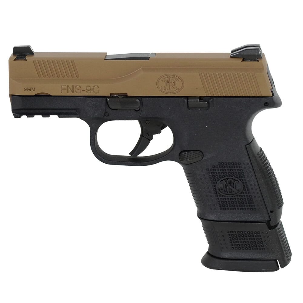 FN FNS-9 Compact 9mm NMS BLK/FDE DS Pistol with (1) 12-Rnd (1) 17-Rnd Pistol 66-100230