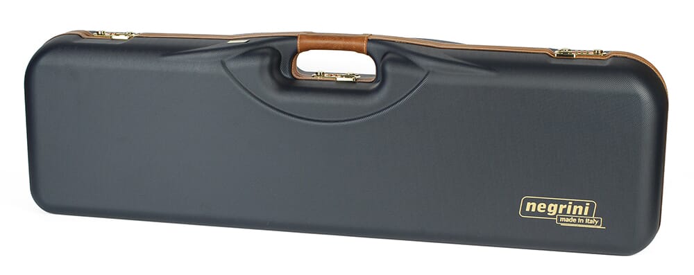 Negrini One Gun Three Barrels OU and SXS Med Rib Blue/Tobacco Leather Trim & Handle/Blue Interior 1646LX-3C/4879