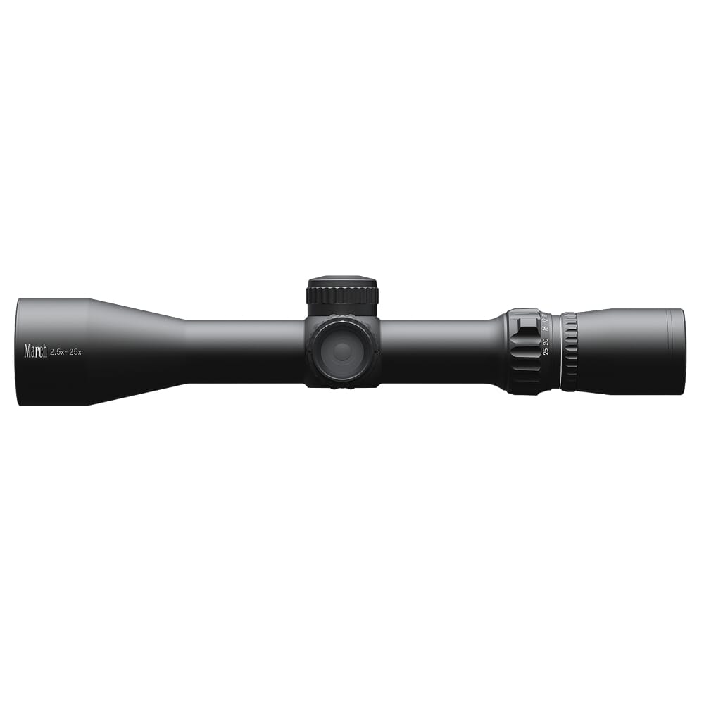 March Compact 2.5-25x42mm SFP FD-1 Reticle 1/4MOA 6Level Illum Riflescope D25V42I-FD-1