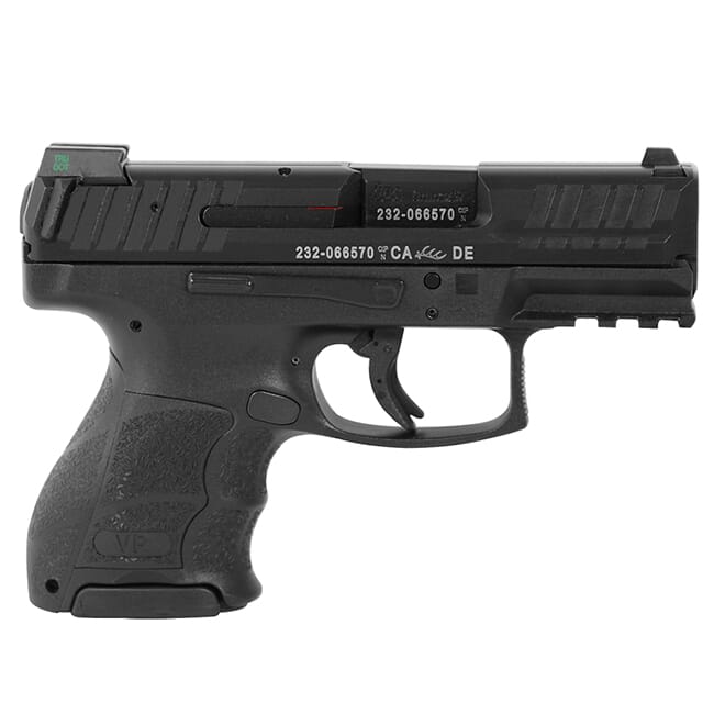 HK VP9SK-B 9mm 3.39" Bbl Subcompact Push-Button Pistol w/(1) 15rd Mag, (2) 12rd Mags & Night Sights 81000807