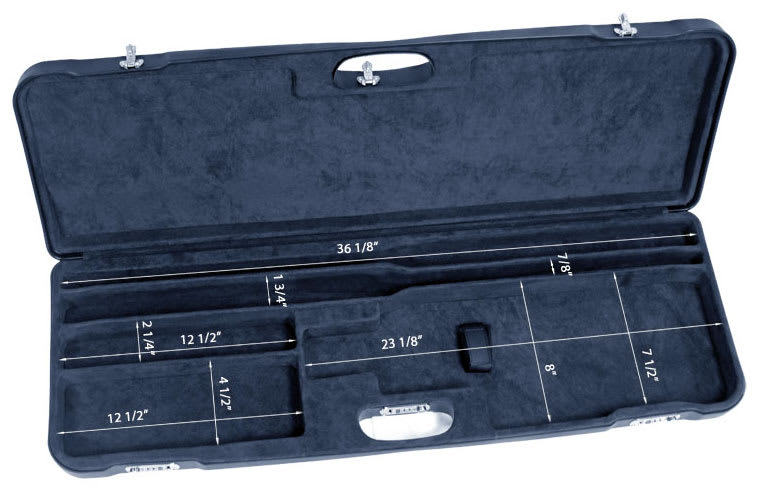 Negrini One Shotgun Two Bbl 36.5" Case Blue/Blue/Tan Trim 1653LX/5038