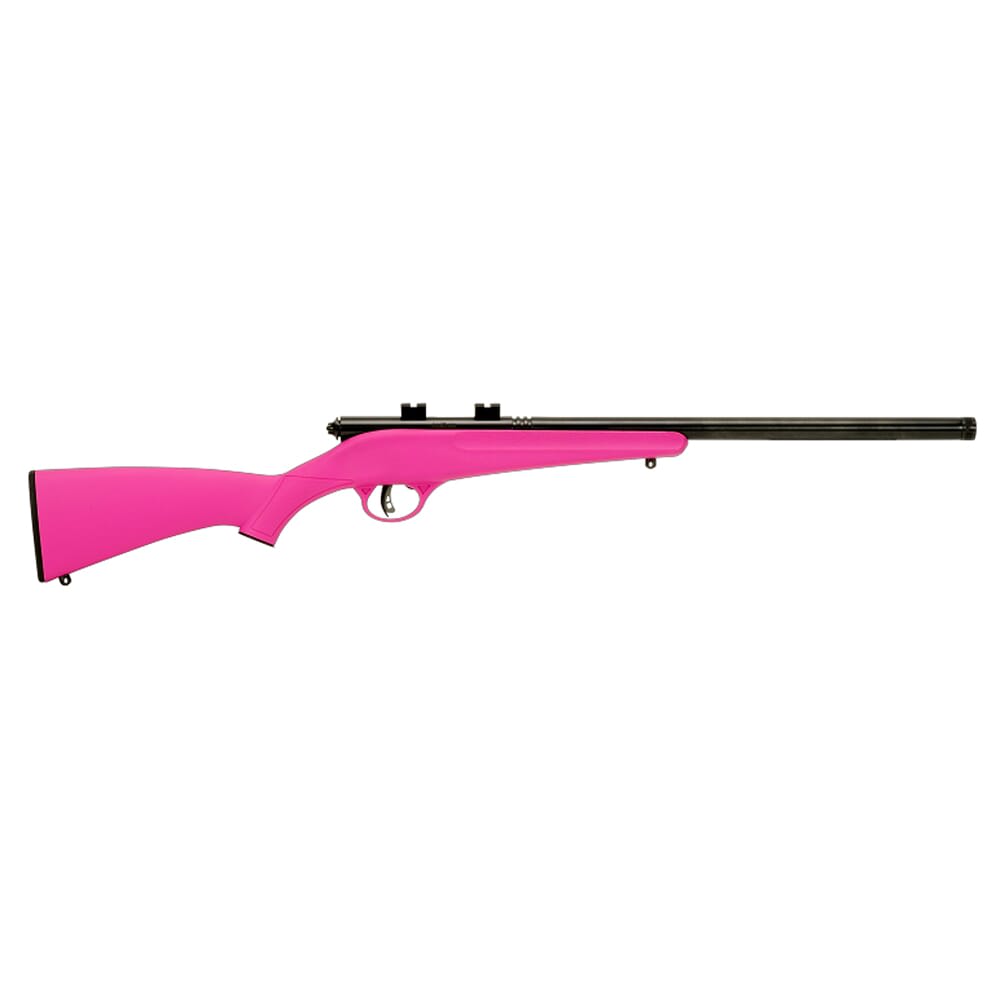 Savage Arms Rascal FV-SR LH .22 LR 16.125" 1:16" 1/2x28 Bbl Pink Left Hand BA Single-Shot Rifle w/Ear Plugs & Firearms Lock 13842