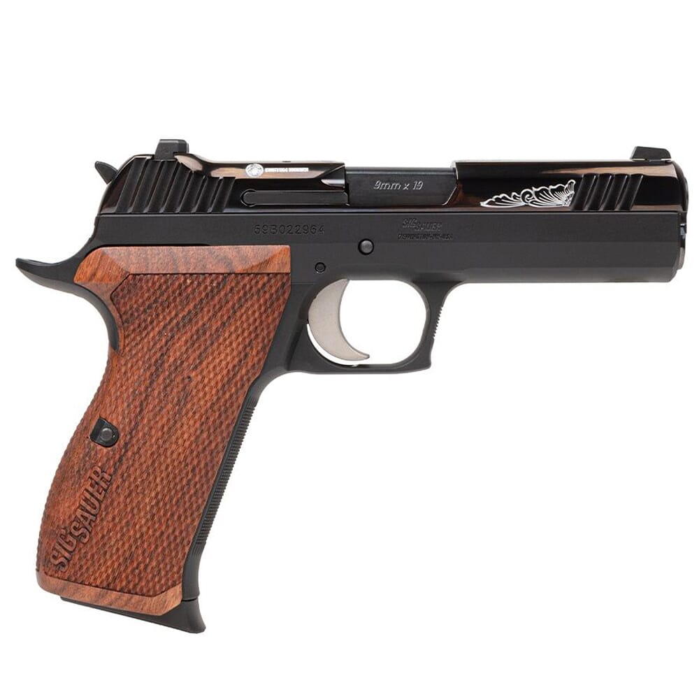 Sig Sauer P210 Carry Custom Works 9mm 4.1" Bbl Pistol w/Slim Caribbean Rosewood Grips, (3) 8rd Mags & SIGLITE 210CA-9-CW