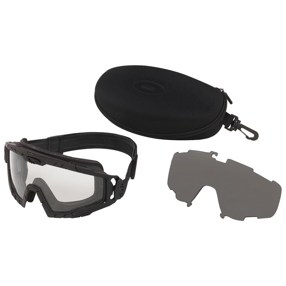 Oakley SI Ballistic Goggle 2.0 EN Black Array w/Clear and Grey Lenses OO7035-22