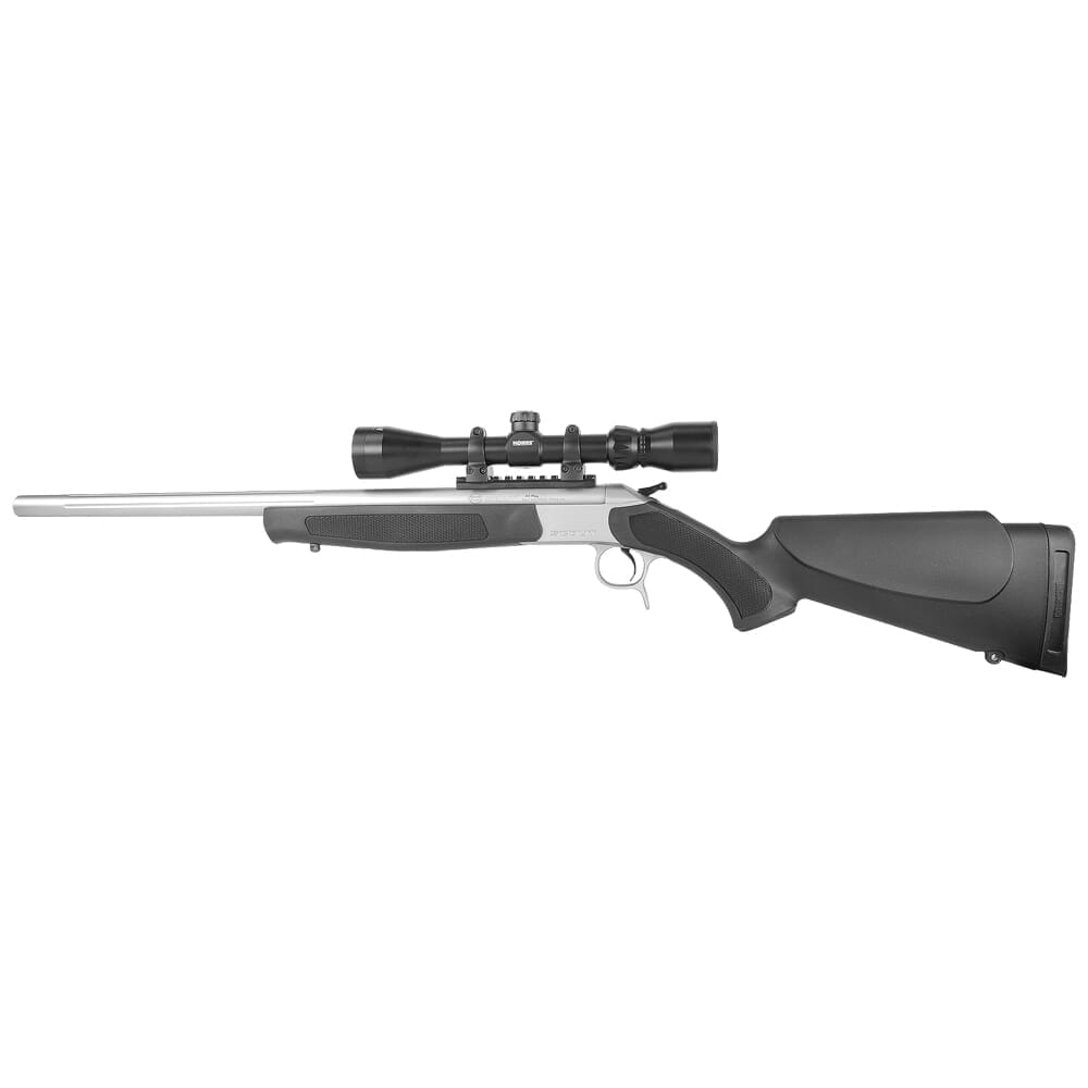 CVA Scoped Scout TD .44 Rem Mag 22" 1:20" Bbl Stainless/Black Take-Down Single Shot Rifle w/3-9x40 KONUSPRO & Case CR4431SSC