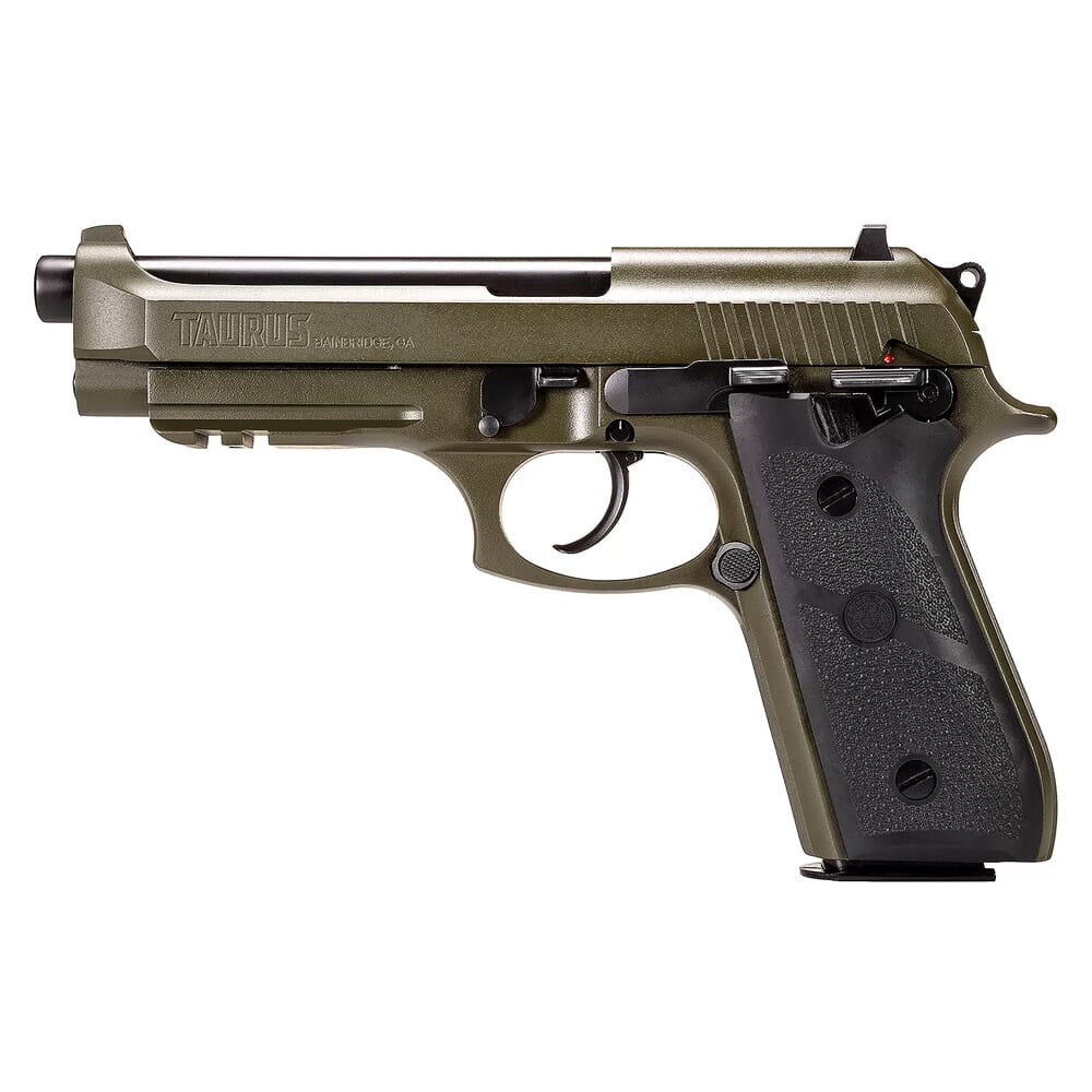 Taurus PT92 9mm OD Green Hogue 5" Pistol w/(2) 17rd Mags 1-92015T-H