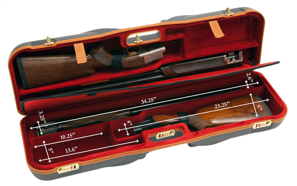 Negrini Deep Two Gun 34-5/8" Case Black/Red/Tan Trim 1646LX-2F/4760