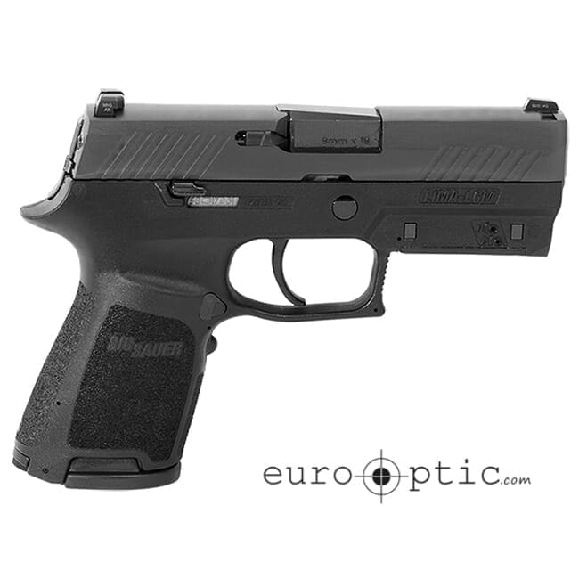 Sig Sauer P320 9mm 3.9" Nitron Black Striker Fired Contrast Sights Mod Poly Grip (2) 15rd Magazines LIMA320 Green Handgun 320C-9-BSS-LIMA-G