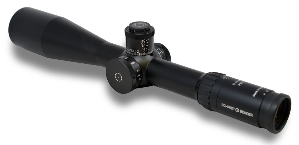Schmidt Bender PMII 12-50x56 P P3 Mildot 1/4 MOA MT CW FFP