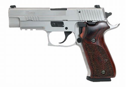 STAINLESS ELITE, All Stainless, Beavertail, SRT, SLITE Night Sights, Wood Grips 220R-45-SSE