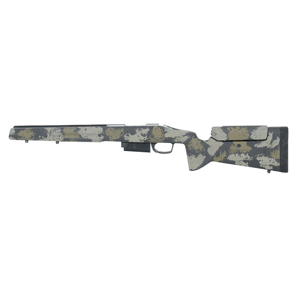 Manners Elite Carbon T6A Rem 700 SA DBM #7 Contour Adj Cheek - 2 front studs - Swamp