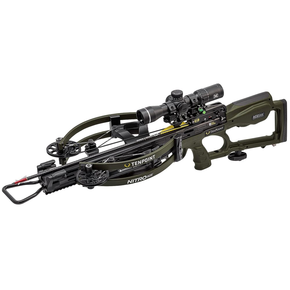 TenPoint Nitro 505 Crossbow w/ACUslide & EVO-X Elite Black Scope Moss Green CB22005-1199