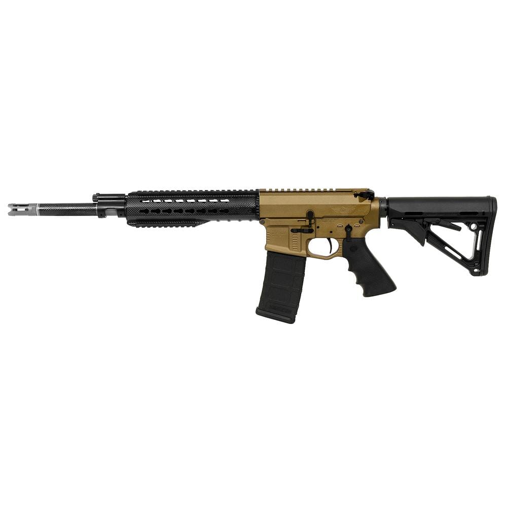Christensen Arms Carbon Fiber-Wrapped 223 Wylde 16" 1/8, Mid Piston, Keymod Handguard, Burnt Bronze, CTR Magpul Stock, Ti Flash Hider CA10153-1235254 CA10153-1235254