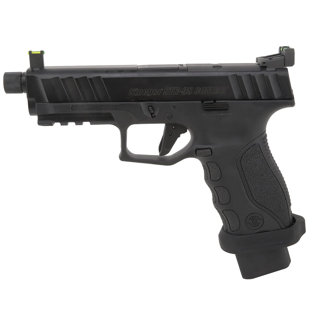 Stoeger STR-9S Combat 9mm Nitride Hardened Matte Blk Pistol w/Threaded 4.67" Bbl (3)10rd Mags 31746