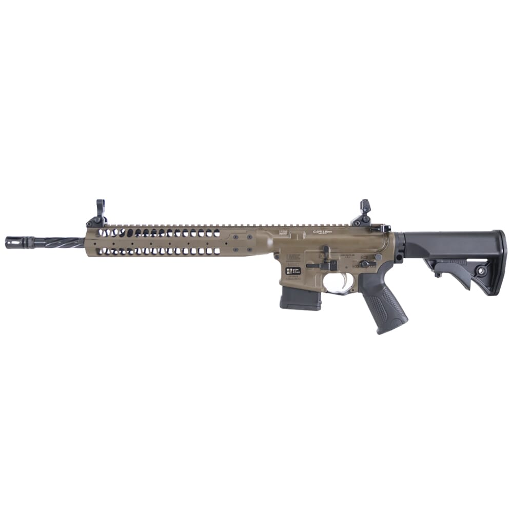 LWRC IC-SPR 5.56mm NATO 16.1" 1:7" 1/2x28 Bbl Patriot Brown CA Compliant Special Purpose Rifle ICR5PBC16SPRCAC