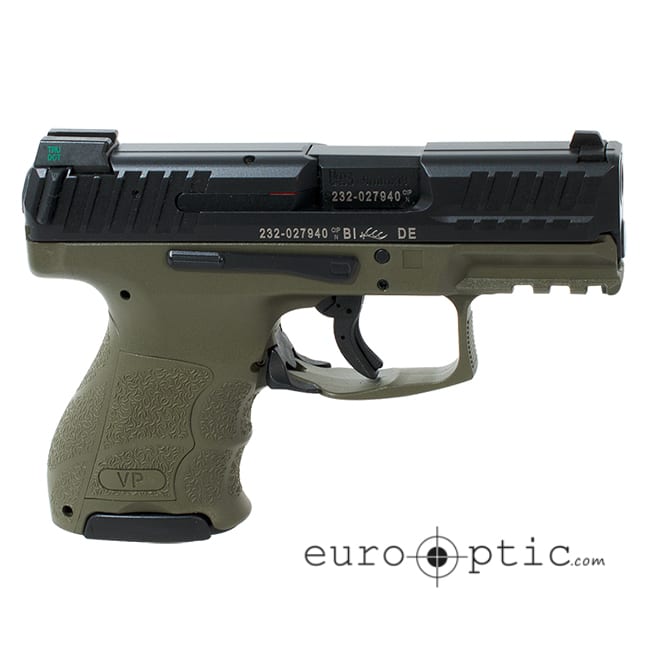 HK VP9SK Subcompact 9mm OD Green (3) 10rd Magazines & Night Sights 81000098