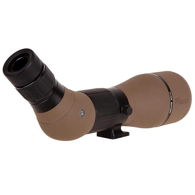 Sig Sauer OSCAR8 Spotting Scope, 27-55x80mm, HDX Lens, Angled Eyepiece, FDE SOO82001