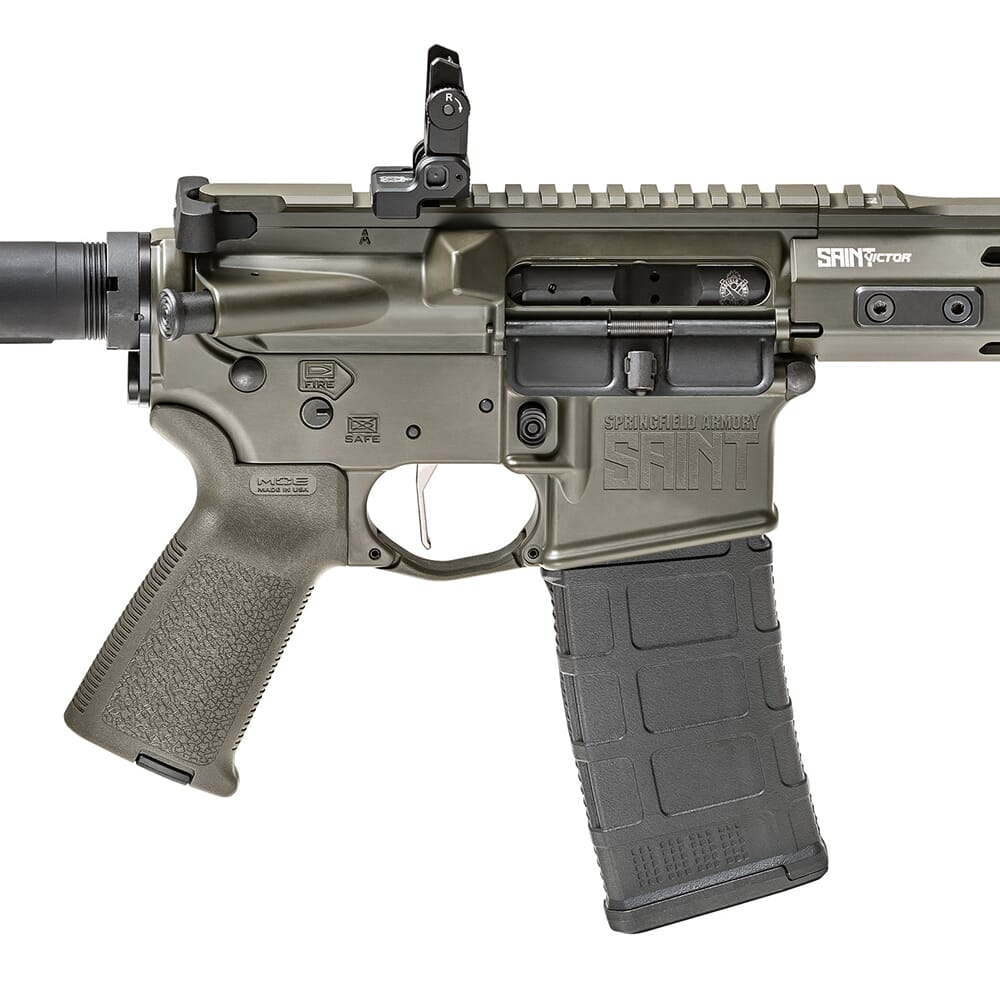 Springfield Armory 5.56 OD Green SAINT VICTOR w/ Chrome Moly 16" Barrel w/ FF 15" Handguard, Mid Length Gas System Rifle STV916556G